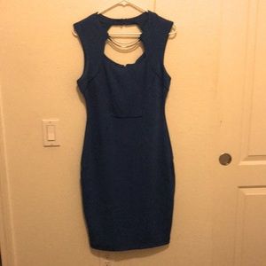 Blue knee length dress in a size 8